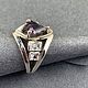 Кольцо с шпинелью 2,14 ct со сменой цвета и природными цирконами. Кольца. AMG. Интернет-магазин Ярмарка Мастеров.  Фото №2