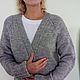 Кардиган серый вязаный  длинный с карманами. Кардиганы. HitsKnitsOlga Вязанные Хиты Ольги. Ярмарка Мастеров.  Фото №5
