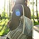 Текстильный рюкзак "Бохо", авторский дизайн, молоко-мята, Рюкзаки, Алматы,  Фото №1