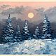 Oil painting 'Winter twilight', Pictures, Novosibirsk,  Фото №1