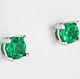 14K Emerald Earring Stud, Emerald Earring Jacket, Emerald Jacket Earri. Earrings. JR Colombian Emeralds (JRemeralds). My Livemaster. Фото №6