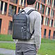 Men's leather backpack 'Marko' (Gray). Backpacks. DragonBags - Rucksack leather. My Livemaster. Фото №6