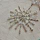 Christmas toys snowflake made of beads and glass beads, Christmas decorations, St. Petersburg,  Фото №1