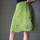 Order Suede skirt 'Spring greens'. Inessa G. Suede and leather goods. Livemaster. . Skirts Фото №3