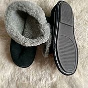 Обувь ручной работы handmade. Livemaster - original item Homemade ugg boots made of black sheepskin. Handmade.