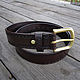 Order Leather belt with embossed mod.Flower crown, Dark broun. Labour. Livemaster. . Straps Фото №3