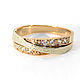 Обручальное кольцо из комбинированного  золота 585 пробы с бриллиантами от Ювелирной дизайн-студии Воплощение
Артикул: 01.1234
