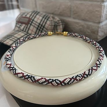 Украшения ручной работы. Ярмарка Мастеров - ручная работа Жгут из бисера “Burberry “. Handmade.