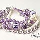 Lilac pearl bracelet. Bead bracelet. Grafoli jewellery. Online shopping on My Livemaster.  Фото №2