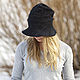 Шляпа валяная войлочная  Free Form "black". Шляпы. Юлия  Трушечкина. Интернет-магазин Ярмарка Мастеров.  Фото №2