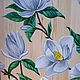 Magnolia flowers wooden panel. Pictures. vettochka. Online shopping on My Livemaster.  Фото №2