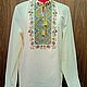 Men's embroidered shirt 'Floral motif'' MP4-297, Mens shirts, Temryuk,  Фото №1