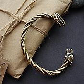 Украшения handmade. Livemaster - original item Viking - браслет из бронзы "Wolf". Handmade.