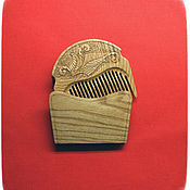 Сувениры и подарки handmade. Livemaster - original item Wooden FERN Hair Comb with Cover. Handmade.