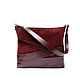  кожа и замша Geometry  Bags Bordo Belts Big. Сумка почтальона. Сумки из кожи ANGELDEMONS  design. Интернет-магазин Ярмарка Мастеров.  Фото №2