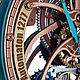 Часы настенные Автоматон 1277 Турбийон Медь с бирюзой WOODANDROOT. Часы-скелетоны. WOODANDROOT. Ярмарка Мастеров.  Фото №4