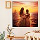 Painting Mother and Daughter. Sunset on the sea, seascape. Love picture. Pictures. House of the Sun (irina-bast). My Livemaster. Фото №4