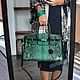 Сумка из питона в стиле кинозвезды  Emerald. Классическая сумка. Nata_l_y (lovefromocean). Интернет-магазин Ярмарка Мастеров.  Фото №2