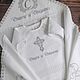 Baptismal set The First Sacrament with personalized embroidery. Christening set. Happy White. Online shopping on My Livemaster.  Фото №2