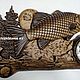 ЧАСЫ " РЫБА НА БРЕВНЕ". Часы классические. Александр Подрезов (Vernissage-AV). Ярмарка Мастеров.  Фото №5