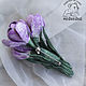 Purple Crocus Leather Brooch. Brooches. medwedkoLeather. My Livemaster. Фото №5