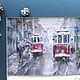 Картина пастелью Red Tram (трамвай зимний городской пейзаж). Картины. Pastel (Бахматова Елена). Интернет-магазин Ярмарка Мастеров.  Фото №2