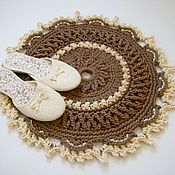 Для дома и интерьера handmade. Livemaster - original item The knitted rug round bedside colored Vernissage. Handmade.