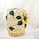 Wicker vase 'Sunflower'. Cylinder. Height 25 cm. Vases. Elena Zaychenko - Lenzay Ceramics. My Livemaster. Фото №5