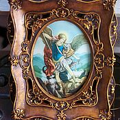 Винтаж handmade. Livemaster - original item Vintage icons: Catholic icon Archangel Michael . Italy. Handmade.