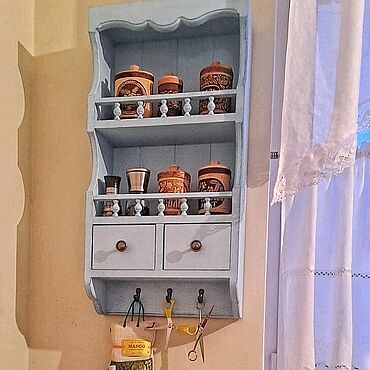 Для дома и интерьера ручной работы. Ярмарка Мастеров - ручная работа Полка для кухни в стиле Прованс. Handmade.