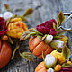 Заказать Серьги с тыквой и цветами из полимерной глины. Studio Flower Jewelry (studioflowernn). Ярмарка Мастеров. . Серьги классические Фото №3