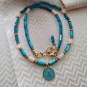 Украшения handmade. Livemaster - original item Necklace: In blue sparks. Handmade.