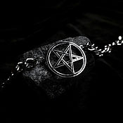 Украшения handmade. Livemaster - original item Pentagram is a steel choker pendant on a chain. Handmade.