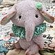 Слоняшка - интерьерная игрушка в стиле Тедди. Игрушки. Лариса  Иутина (radost-larisai) (radost-larisai). Интернет-магазин Ярмарка Мастеров.  Фото №2