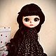  Кукла Blythe кастом custom bjd Wednesday Венсдей. Интерьерная кукла. Мастерская подарков Елены Смирновой. Ярмарка Мастеров.  Фото №8