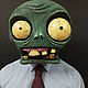 Маска Зомби из игры Zombie from Plants vs. Zombies Cosplay Mask Helmet. Маски персонажей. Mask4cosplay. Ярмарка Мастеров.  Фото №6