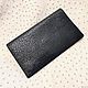 Wallet made of polished sea stingray leather, dark gray color!, Purse, St. Petersburg,  Фото №1