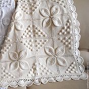 Для дома и интерьера handmade. Livemaster - original item Plaid "WONDERFUL" from cotton Italian yarn. Handmade.