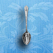 Серебряная чайная ложка "Ангел" с гладким черпалом (серебро 925)