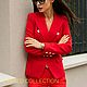Жакет Red а-ля Balmain с фурнитурой Balmain в Офис и на Выход, Жакеты, Москва,  Фото №1