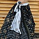 Black-and-white-and-gold summer skirt in ethnic style, Skirts, Kazan,  Фото №1