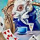 Заказать «Белый кролик»картина маслом. Елена .картины в стиле ню.(от приличных до неприличных). Ярмарка Мастеров. . Картины Фото №3