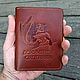 Cover for hunting documents mod.2 Dog chestnut buttero. Passport cover. Labour. Online shopping on My Livemaster.  Фото №2