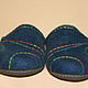 Men's felted Slippers Color geometry-2. Slippers. MMwool (marinamol). My Livemaster. Фото №5