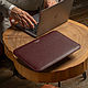 Заказать Чехол MacBook Air 13 бордовый кожаный. TONY LEO. Ярмарка Мастеров. . Чехол Фото №3