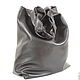 Bag String Bag made of Brown leather Bag Package. String bag. BagsByKaterinaKlestova (kklestova). Online shopping on My Livemaster.  Фото №2