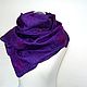 'Violette' scarf stole silk wool merino natural. Wraps. WOOLY COUTURE Svetlana. My Livemaster. Фото №4