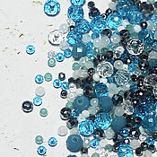 Материалы для творчества handmade. Livemaster - original item Beads mix 26 Blue with silver 10 g. Handmade.
