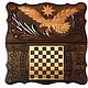 Backgammon carved 'eagle 1' Art. .010, Backgammon and checkers, Moscow,  Фото №1