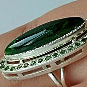 Украшения handmade. Livemaster - original item The Chrome Diopside Ring. Handmade.
